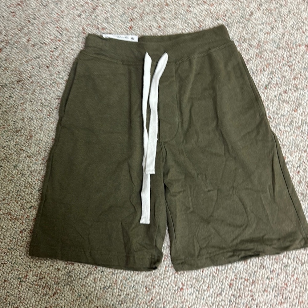 Mens Sleep short small olive green regular fit exceptionally soft 100% cotton